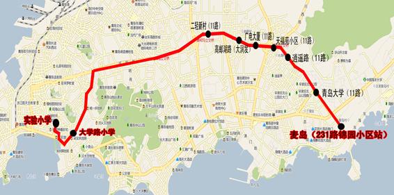 [山東]青島市實驗小學校車線路（圖）